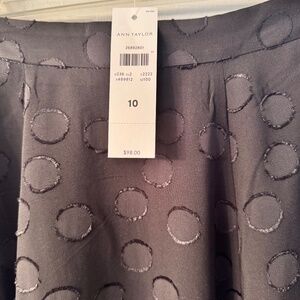 Ann Taylor Black dot skirt NWT